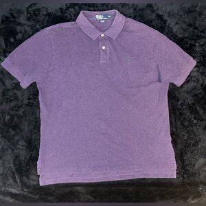 Polo Ralph Lauren Men’s Shirt Sz XXL Collared Long Sleeve Polo Purple Green Pony